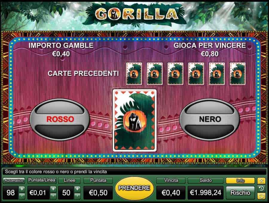 Риск-игра в слоте Gorilla